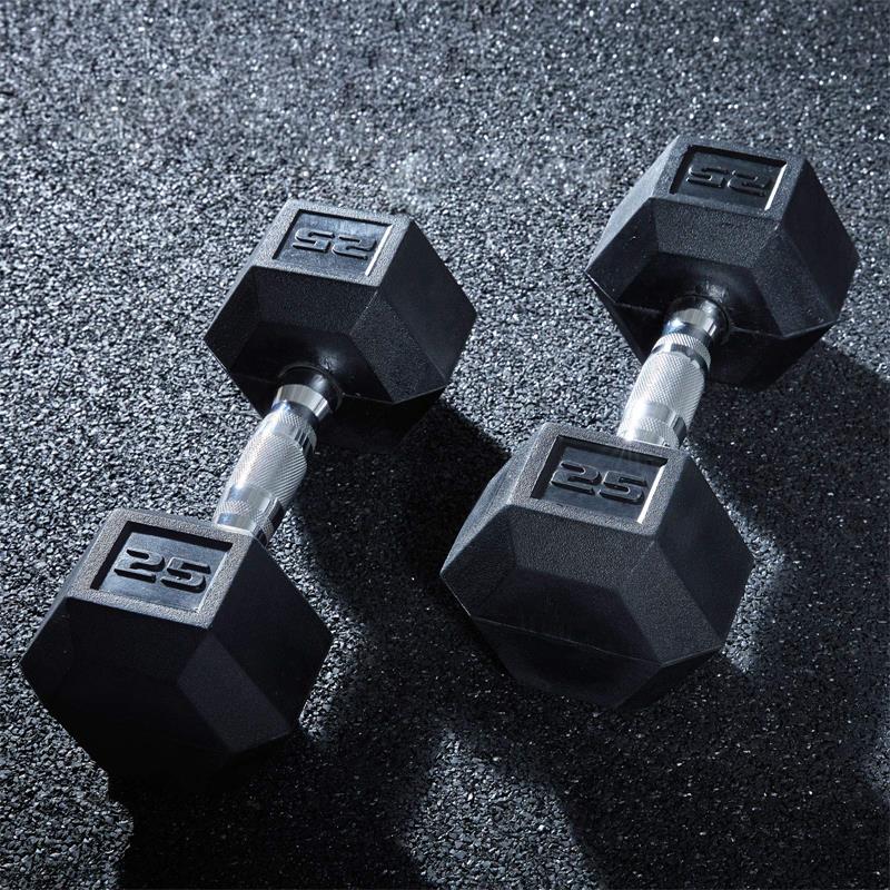 Hex Dumbbell Rubber Encased, Dumbbell Weight Sold as Pair Featured Image