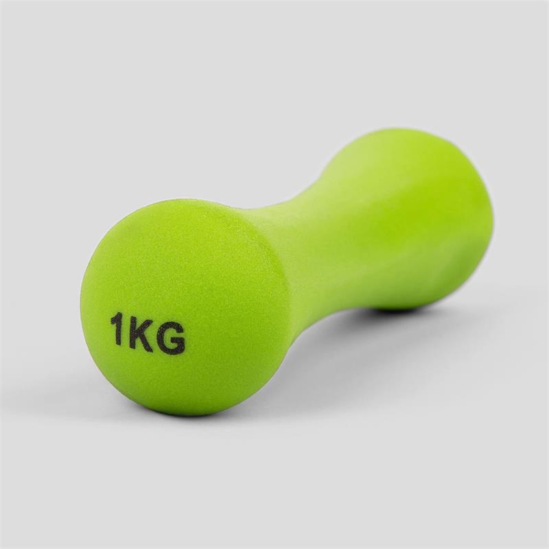 Dumbbell Hand Weight (Sold in Singles) –  Neoprene Exercise Dumbbell for Home Gym Strength Training Free Weights, 2.2 lbs, Green Featured Image