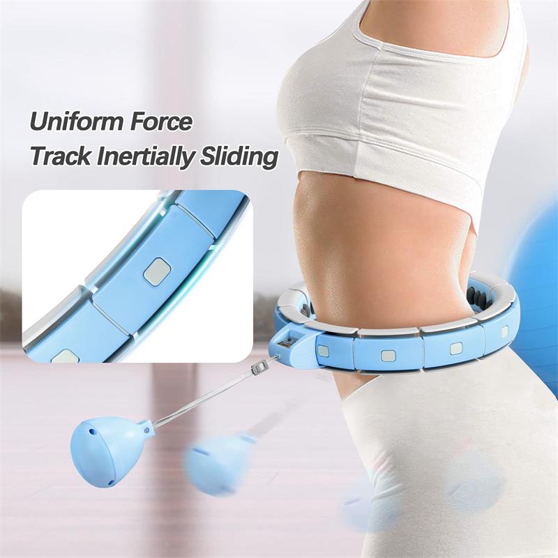 Smart Weighted Hula Hoops for Adults Weight Loss Non-Fall Exercise Hoola Hoop Detachable Adjustable Size Abdomen Fitness Massage Professional Intelligent Counter Soft Workout for Women Men and Kids Featured Image