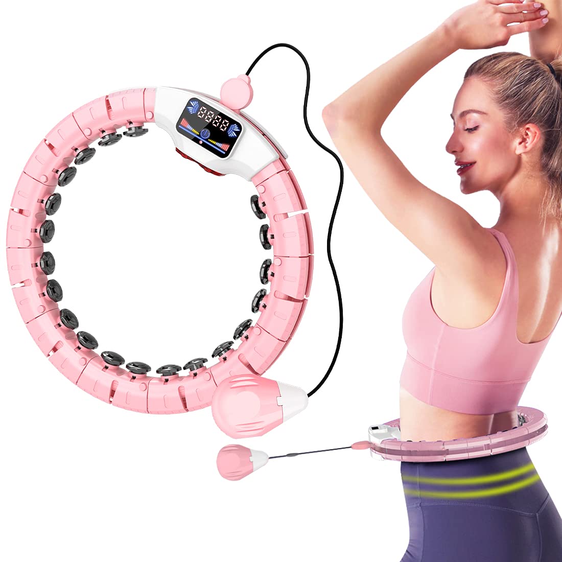 Famous 12ft Trampline Suppliers –  Hula Hoop Weighted Hoola Hoops Smart Hula Hoop, LED Counter 25 Detachable Knots Exercise Fitness Hoop for Weight Loss  – Yiwu Real
