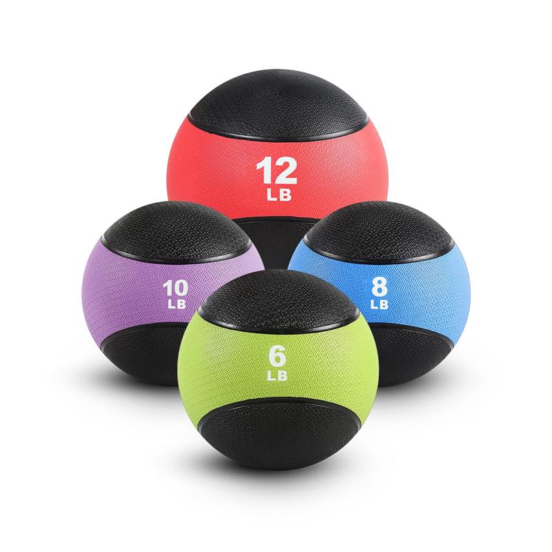 Famous Full Body Dumbbell Workout Manufacturers –  Medicine Ball – Non-Slip Rubber Shell & Dual Texture Grip – Workout Exercise Ball for Core Strength, Balance Training, Coor...