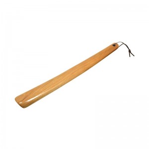 Wooden Shoe Horns Extra Long Handle Shoe Lifter With Leather Strap for Men Women