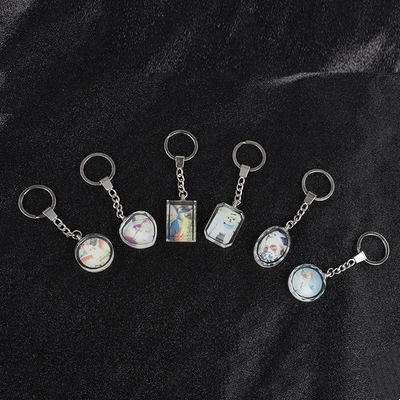 Wholesale Sublimation Blank Crystal Keychains Custom Logo Crystal Glass Keychain