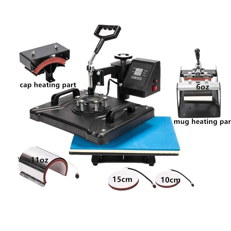 Combo 6 in 1 Heat Press Machine T-shirts Printing Machine Combo Heat Press Machine,High-Quality Best-Price Transfer Printing