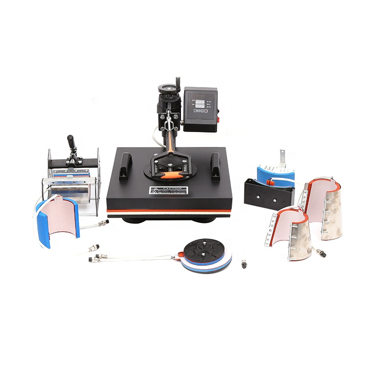 8 in 1 Heat Press Machine Combo Heat Transfer Printing Machine CE Approved for T-shirt, Keychain, Mugs, Caps,