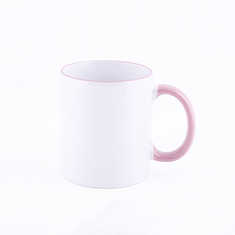 Hot Selling 11oz 312ml Pink White Cheap High Quality Ceramic Coffee Sublimation Mugs