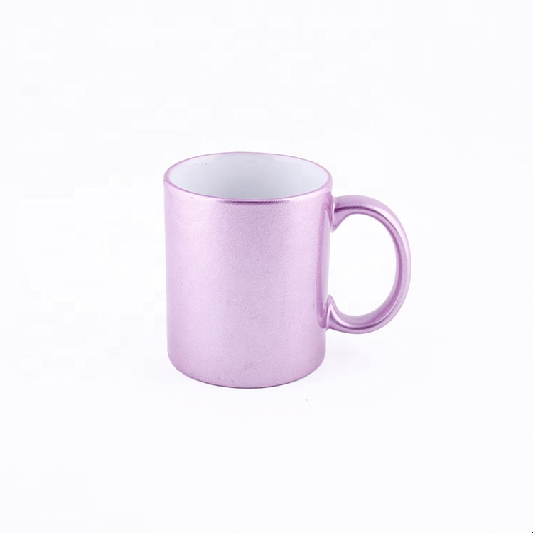 Best Selling 11oz Sublimation  Blank Ceramic Coated Mug Pink /Pearl Sublimation Mug,Transfer Printing Cup Mug