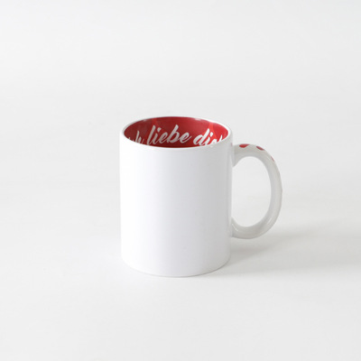 High Quality Custom Sublimation 11 oz Straight Porcelain Milk Cup Printed Coffee Mug Gift Valentine's Day gift