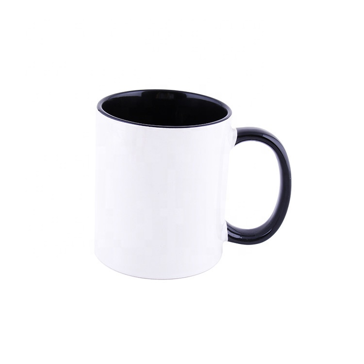 Wholesale 11oz White Black Sunmeta Manufacturer Supply Blank Sublimation Mugs