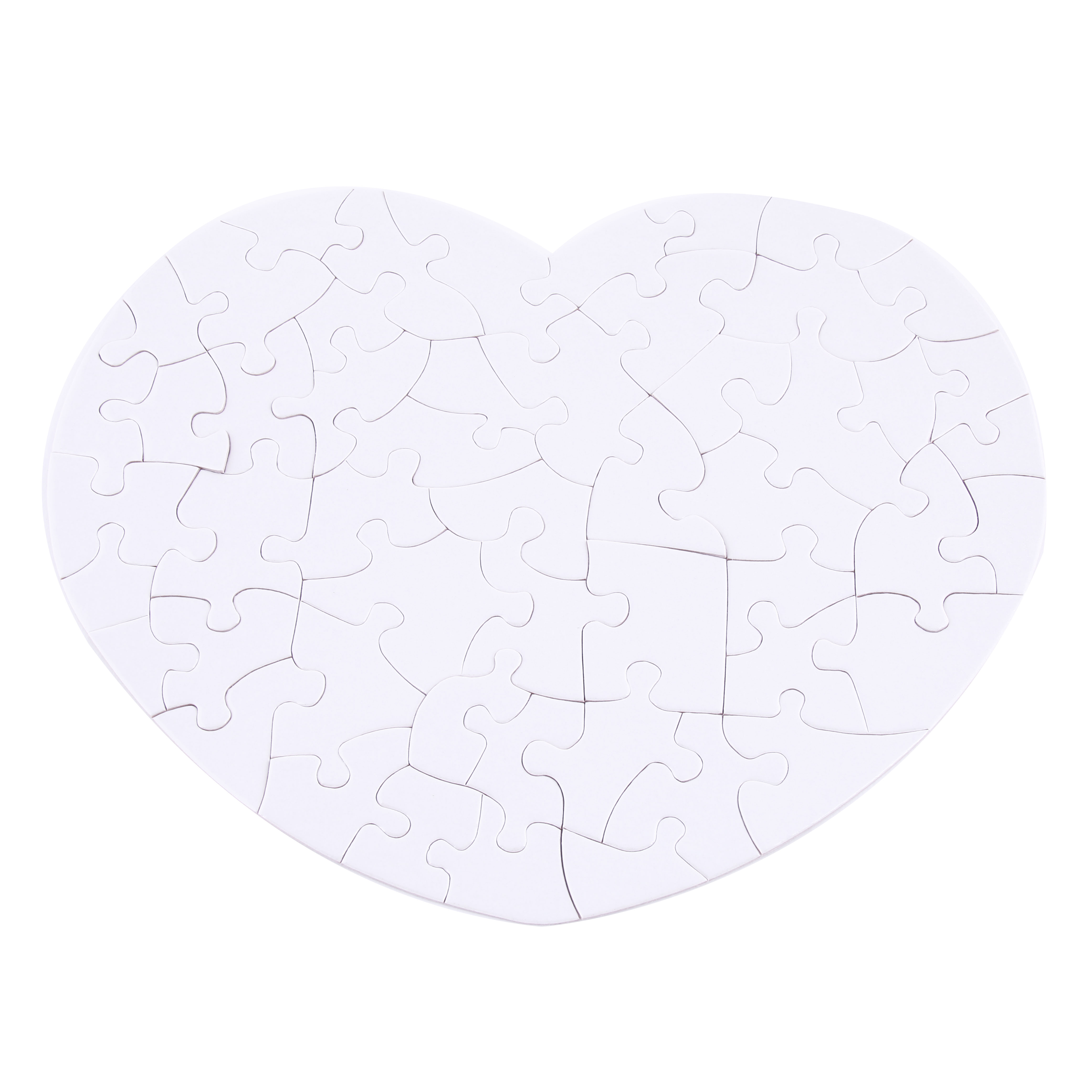 Direct Factory Hot Selling DIY Custom Sublimation Blank Heart Shape Jigsaw Puzzle