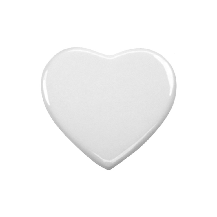 High Quality Sublimation Blank Heart Shape Coated Heart Shaped Ceramic Tiles Manufacturer Directly 6 Inch