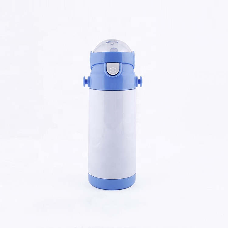 Customize Gift Kids Soft Straws Bottle Blank Sublimation Thermos Cups 350ml