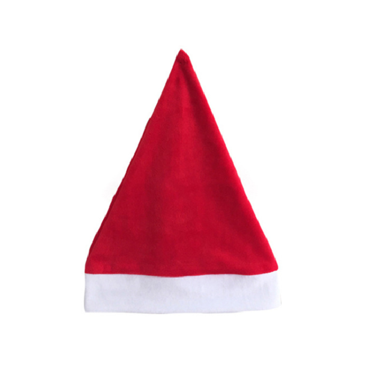 Adult Christmas hat,Hot sublimation blank Christmas ornaments, short plush Christmas hat red and white