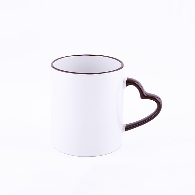 Sublimation 11oz Inner Handle Color Ceramic Mug Made in China At Low Price Wholesale