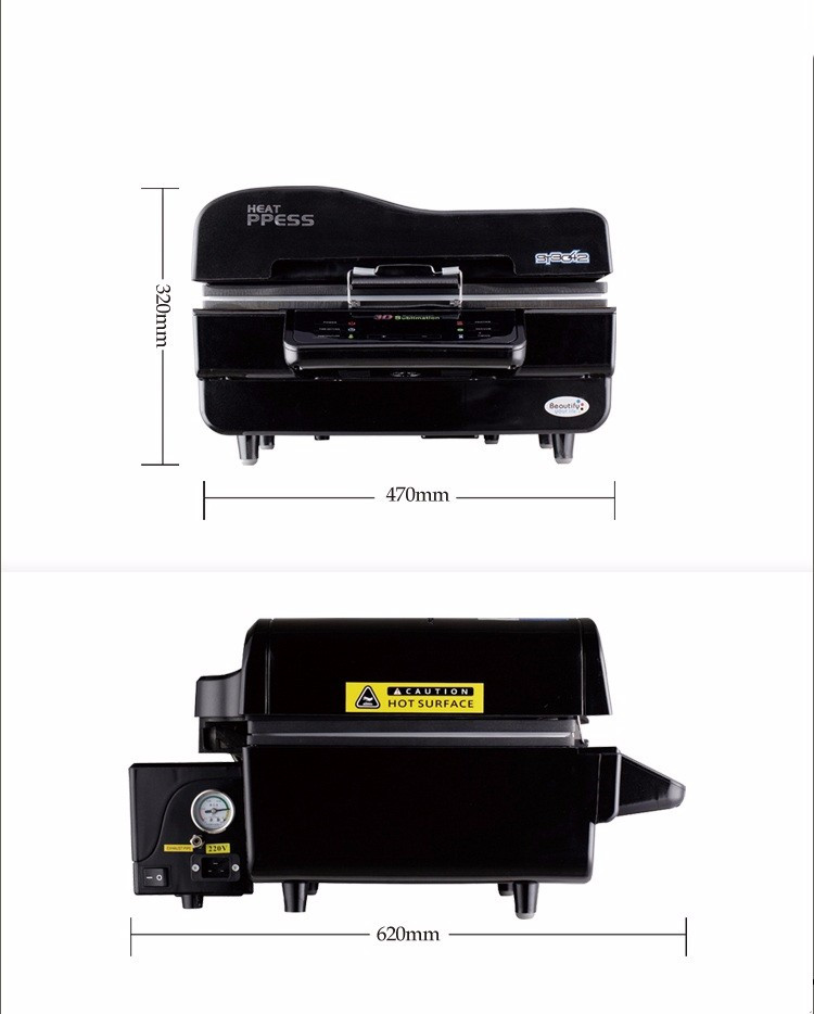 2020 ST3042 Yiwu 3D Sublimation Vacuum Heat Press Machine for Phone Case/ Mug/ Plate/ Glass/ Wood /Rock Photo Printing