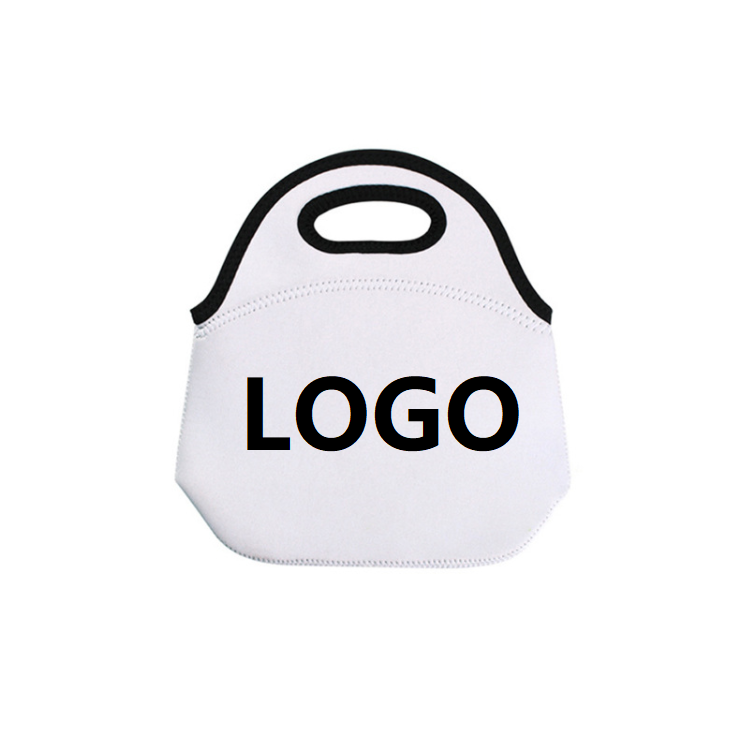 25*26 CM Small Neoprene Custom Lunch Bag Heat Press Sublimation Blank Bento Bag Digital Printed Waterproof Insulated Lunch Bag