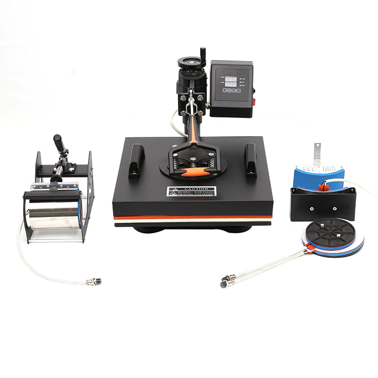38x38cm 5IN1 Combo T-Shirt Hat Mug Plate Heat Press, Transfer DIY Printer Machine Sublimation,Heat Press Machine Manufacture