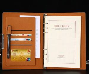 Custom leather color custom specification business buckle notebook