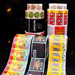 Customized pattern size roll sticker product sticker