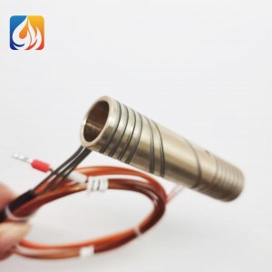 Brass hot runner coil heater with K/J type thermocouple