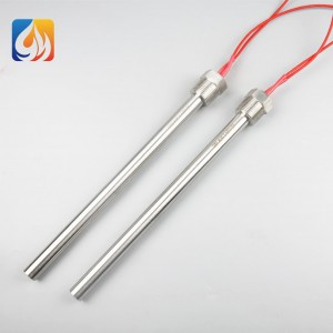 Water immersion cartridge heater with thread