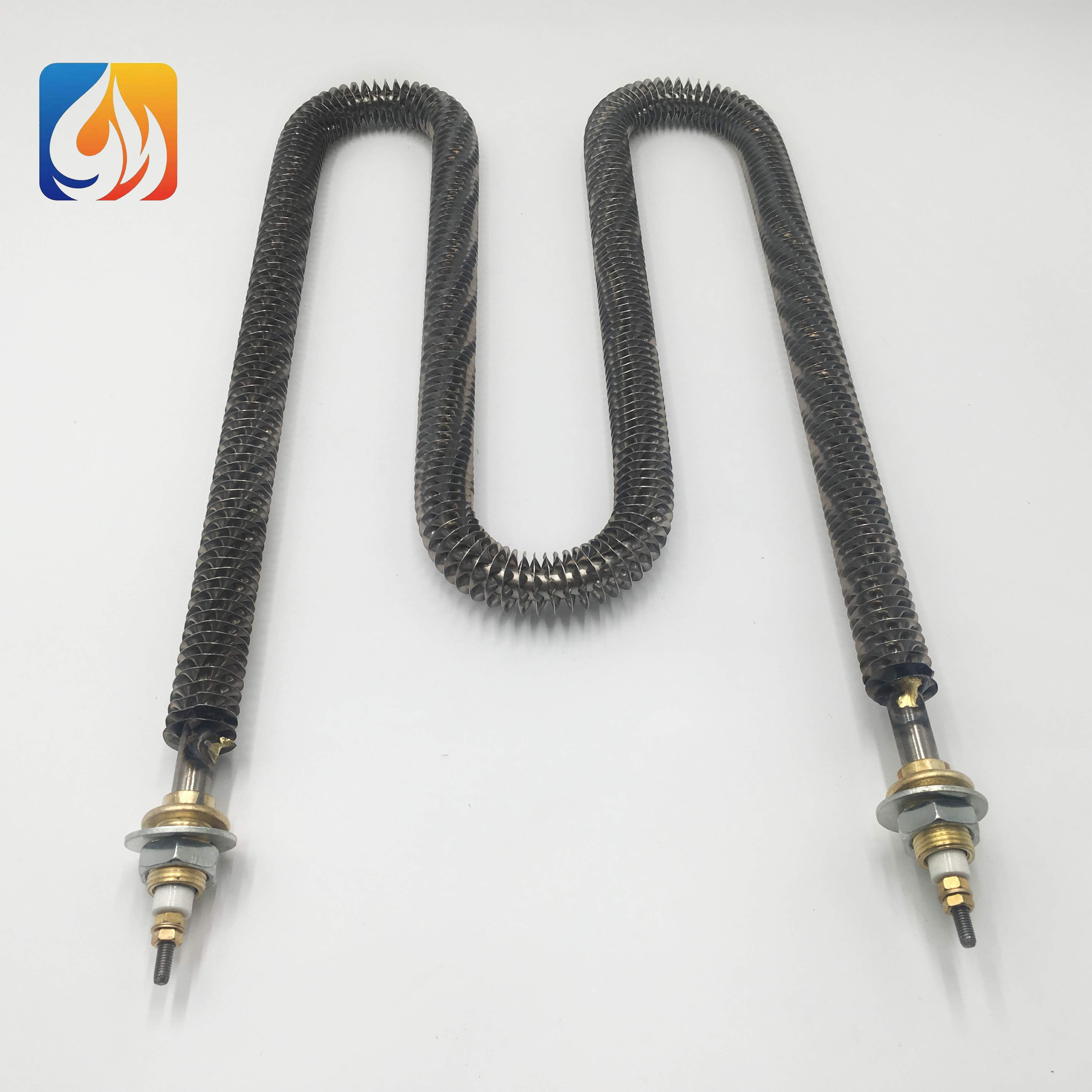 W shape air finned heating element with fins Featured Image