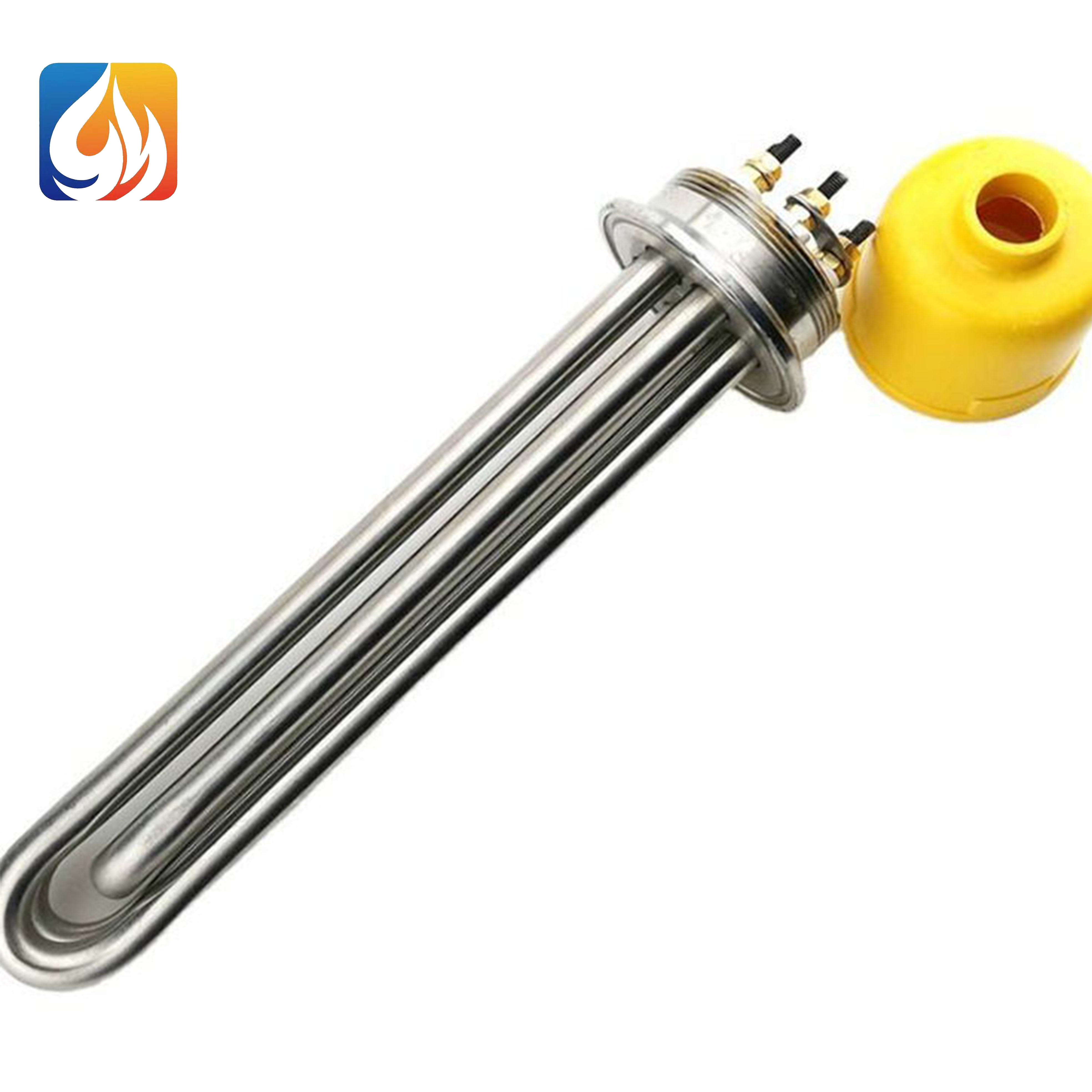 3KW 6KW 9KW Electric Tubular Heater With 1-1/4″ 1-1/2″ 2″ Tri Clamp Thread Water Tank Immersion Heater Featured Image