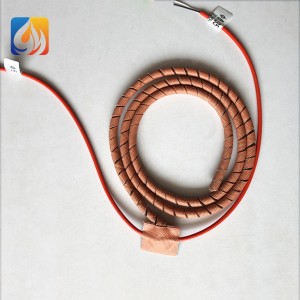 Spiral type silicone rubber heater pipeline winding heating strip