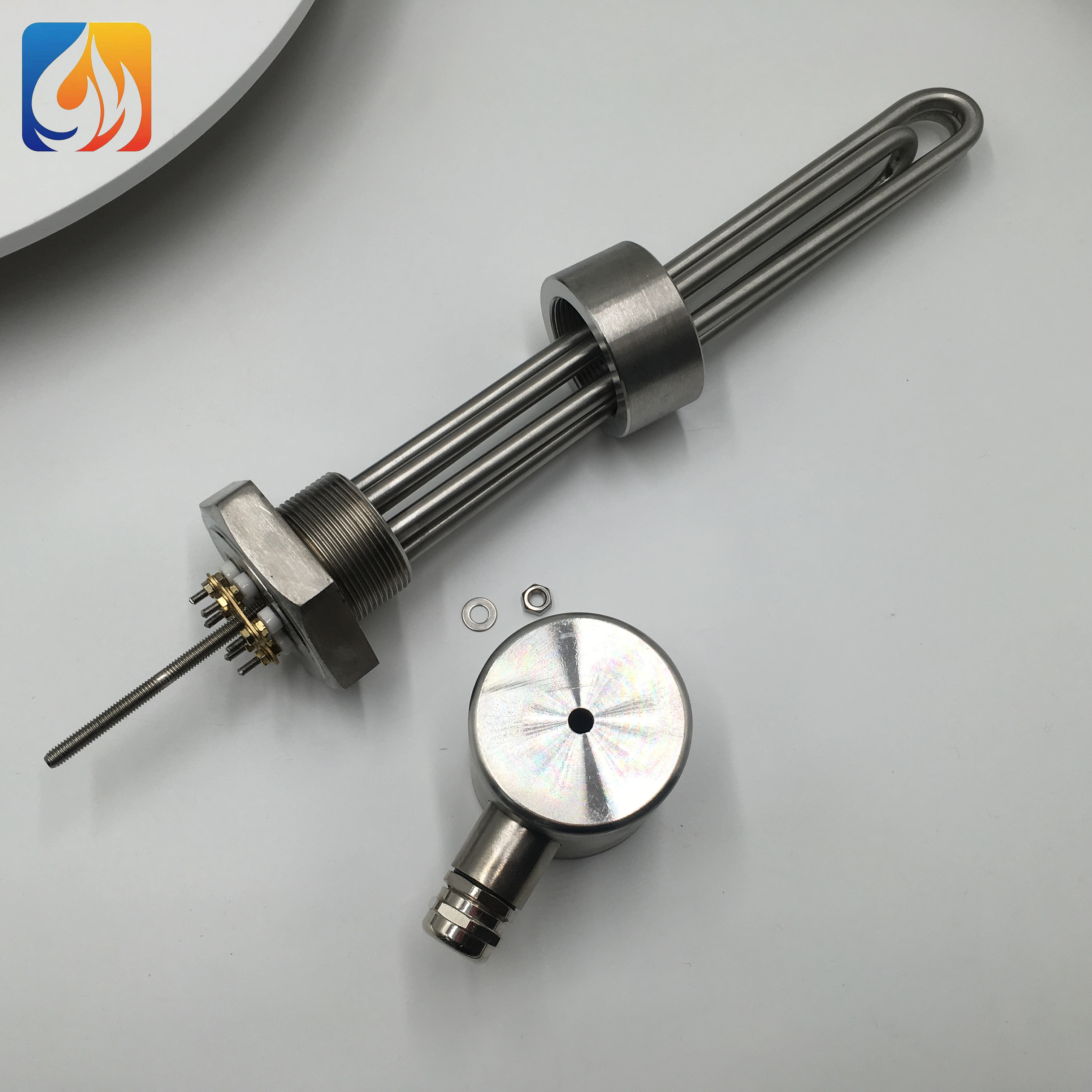 Stainless steel 316 immersion flange heater for industrial liquid heating Featured Image