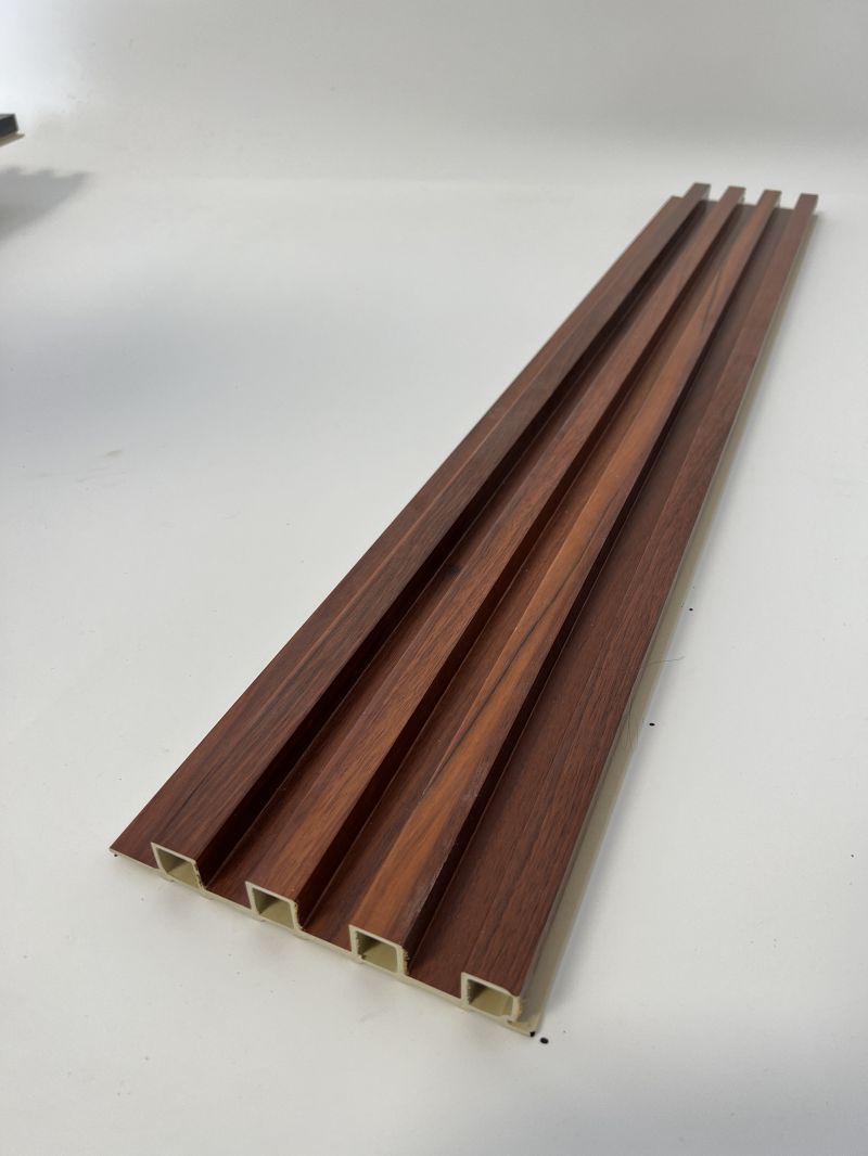 Wooden Grain PVC WPC Fluted Wall Panels For Decoration