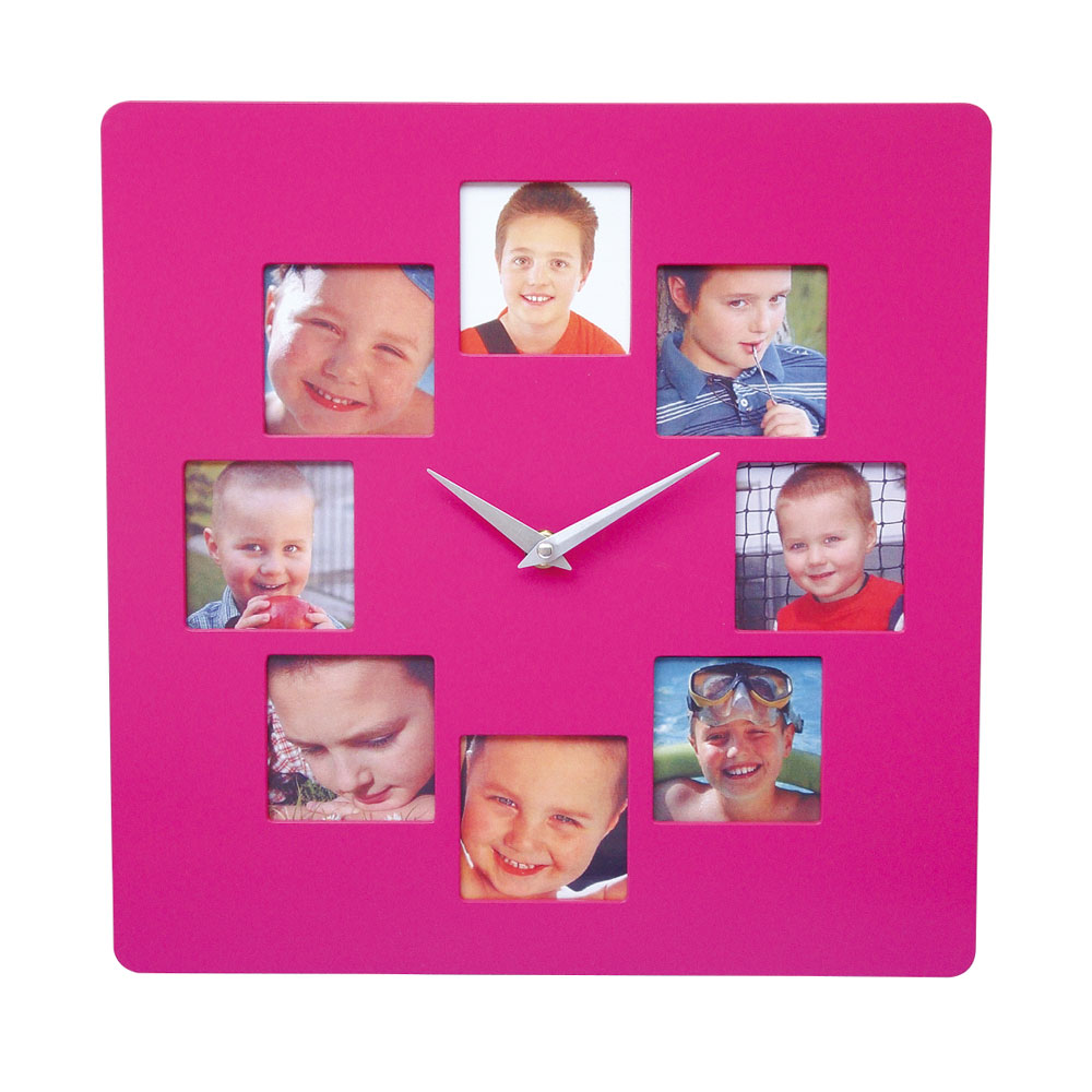 12inch photo frame clock with 8 photos