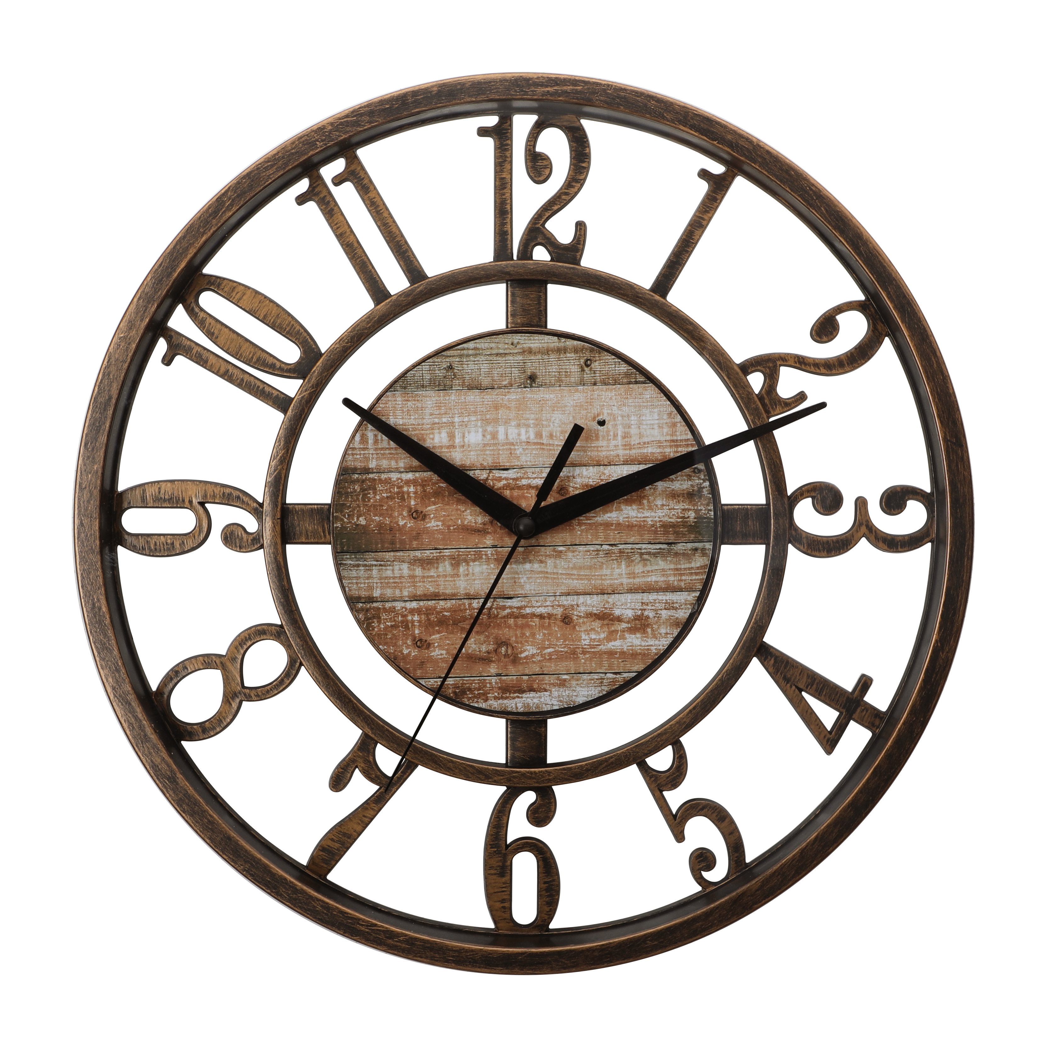 2023 Round antique brass retro clock vintage for wall decoration for living room