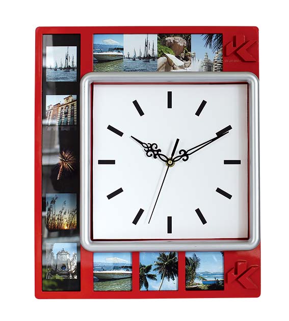 Multi Photo Display Frame Modern Design Clock