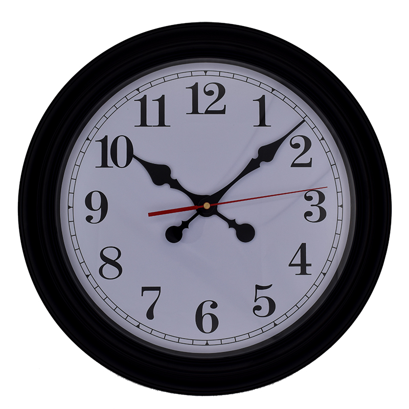 Custom Wall Clock 12 Inch Printed Face Battery Operate Plastic Round Quartz Gift Customized Decorative Style Time