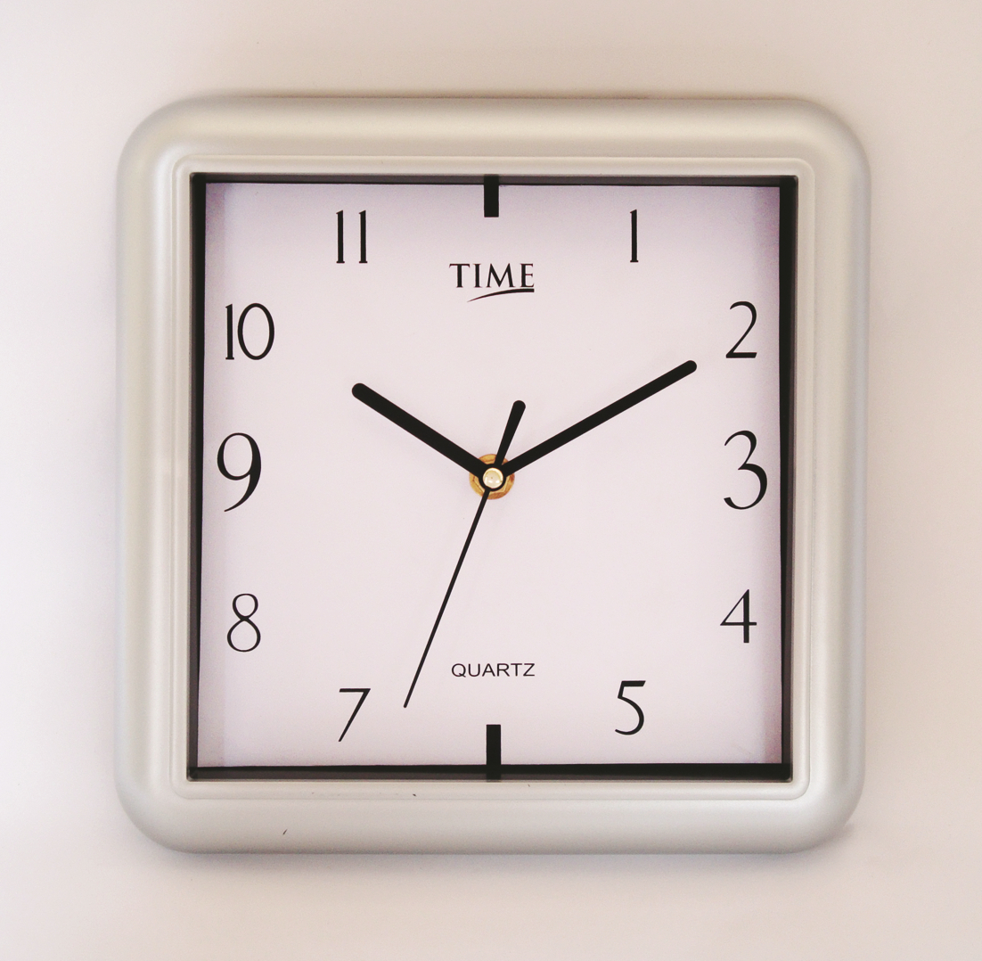 Promotional  9inch square simple design  wall clock