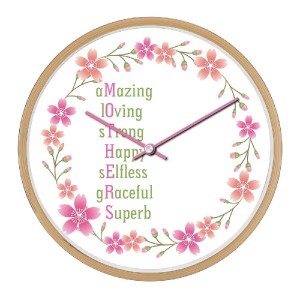 OEM/ODM China Temperature And Humidity Clock - 12 Inch non ticking super silent imitation wood effect Plastic frame Wall Clock for Mom’s Day – Wansike
