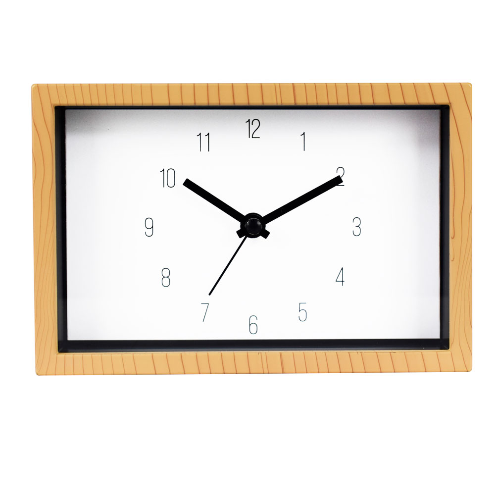 Pointer desk clock children’s bedside clock high face value simple wood plastic rectangular desk clock