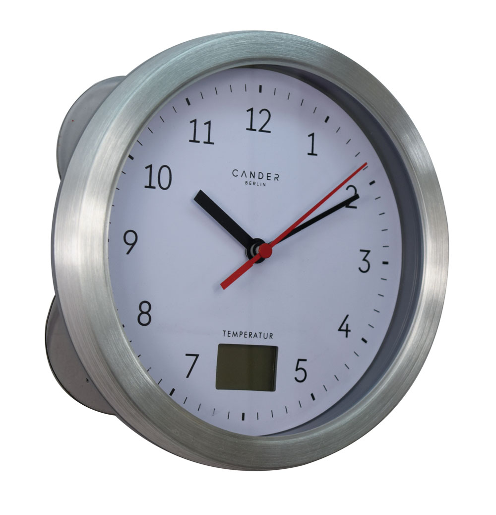 Waterproof Plastic Digital Wall Clock with Humidity and Temperature function