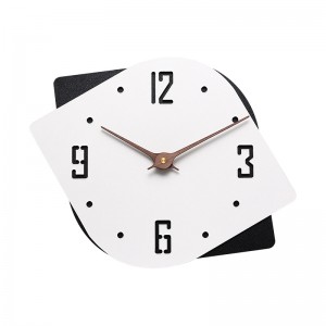 Chinese wholesale Sunshine Alarm Clock - Double Layer MDF wall clock, Non ticking silent quartz minimalist clocks – Wansike