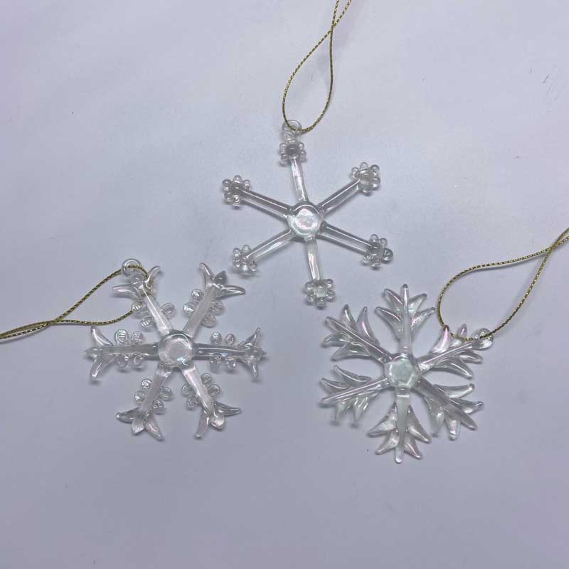 Good Quality Christmas Table Ornament Decoration - Glass Snowflower Ornament – Fushengda
