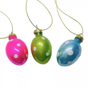 Easter 2022 glass decoration easter eggs with led lights