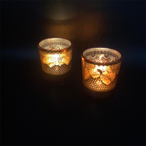 China Factory Made Glass Candlestick for Home Decorative