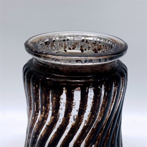 Vintage Patterned Candle Holder Glass