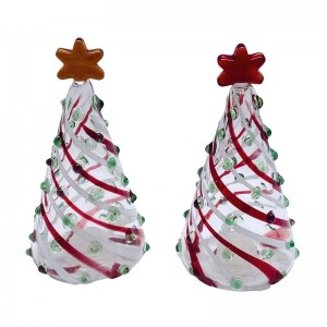 High Quality Small Glass Candle Holders - Home Decoration Glass Christmas Tree – Fushengda