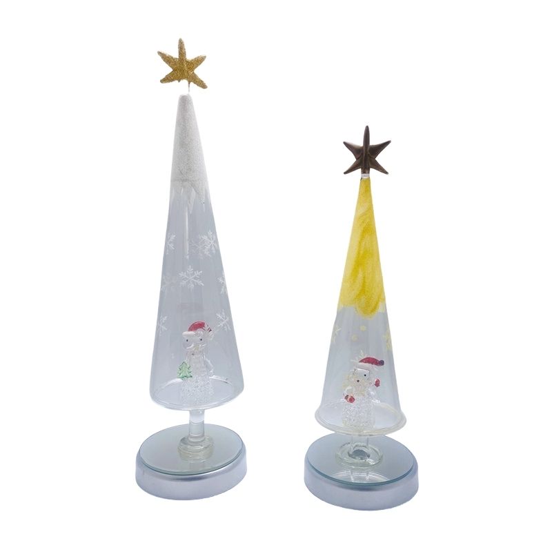 Wholesale Price Extra Large Glass Candle Holders - LED Glass Christmas Tree – Fushengda