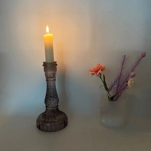 China Factory Made Glass Candlestick Metal Candle Holders for Home Decorative