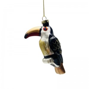 Christmas Painted Parrot Pendant