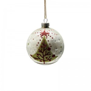 White Glass Christmas Ball Ornaments，Perfect for Christmas Tree, Hanging Holiday Decoration, Gifts & Home Decor