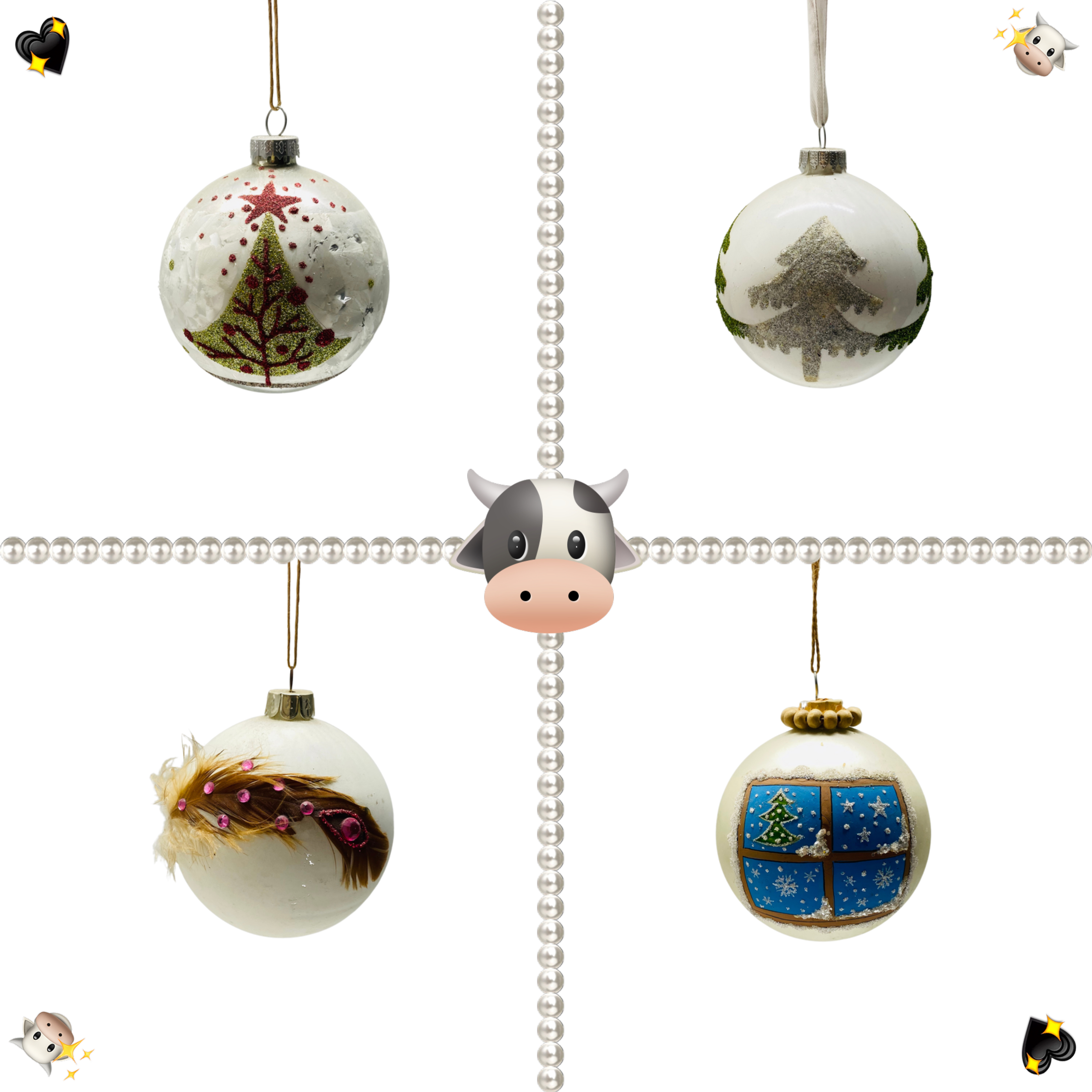 White Glass Christmas Ball Ornaments，Perfect for Christmas Tree, Hanging Holiday Decoration, Gifts & Home Decor Featured Image