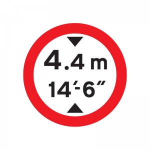 Aluminum Red Round Traffic Sign